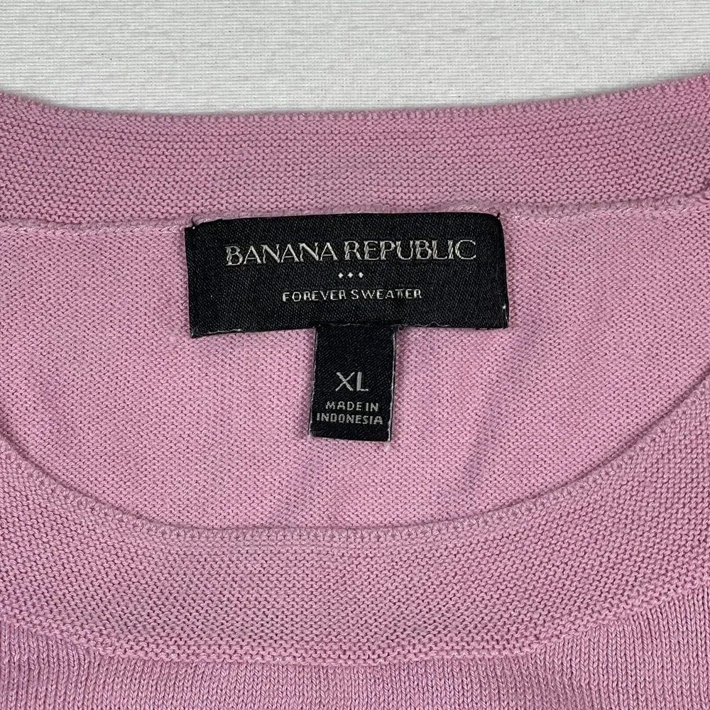 Banana Republic Sweater Men XL Purple Knit Cotton Long Sleeve Crew Neck Pullover